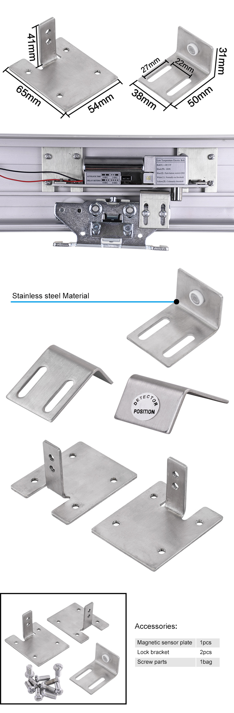 Stainless Steel bracket for Auto-door