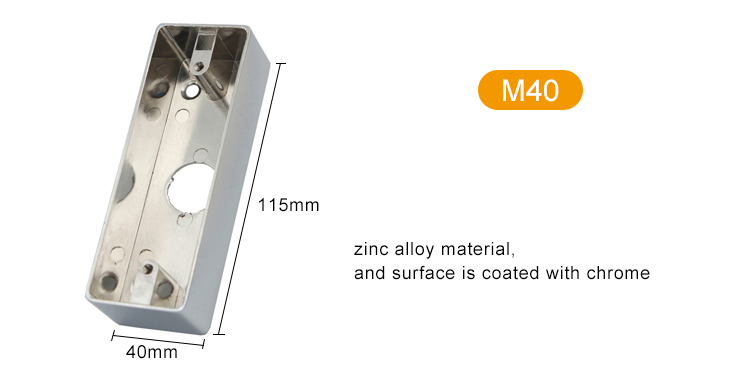 Boîte en métal en alliage de zinc-M40