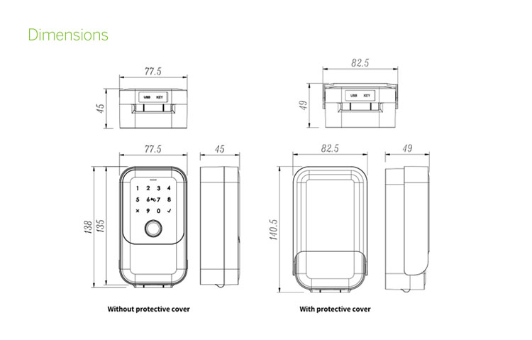 Waterproof Smart Key Lock Box